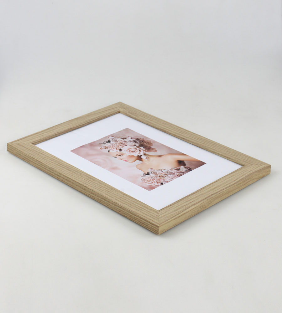 Bilderrahmen Holz Rahmen Plexi Acryl Collage Wanddeko Poster quadratisch S215 - Farbe: Natur | Format: 21x29,7 A4