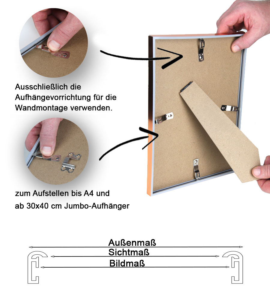New Lifestyle Set Bilderrahmen Wanddeko Collage Poster Rahmen 2er 3er 5er Pack - Pack: 2er | Farbe: Gold | Format: 20x30