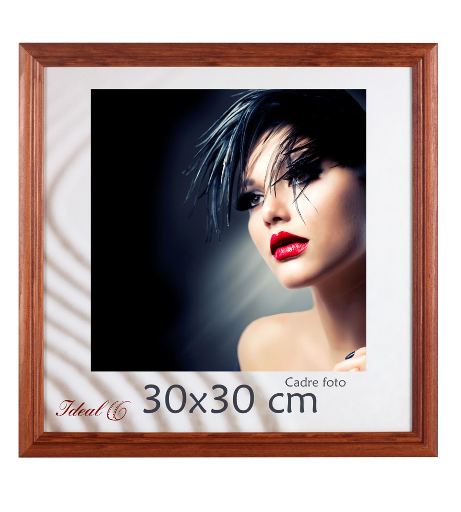 Artos Holz Bilderrahmen Acrylglas Plexi Lifestyle Foto Rahmen Collage Wanddeko Poster - Farbe: Braun | Format: 30x30