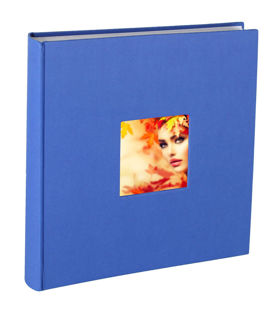 Flair Fotoalbum 30x30 cm 100 weiße Seiten Seiten Jumbo Buchalbum Fotobuch - Farbe: Blau
