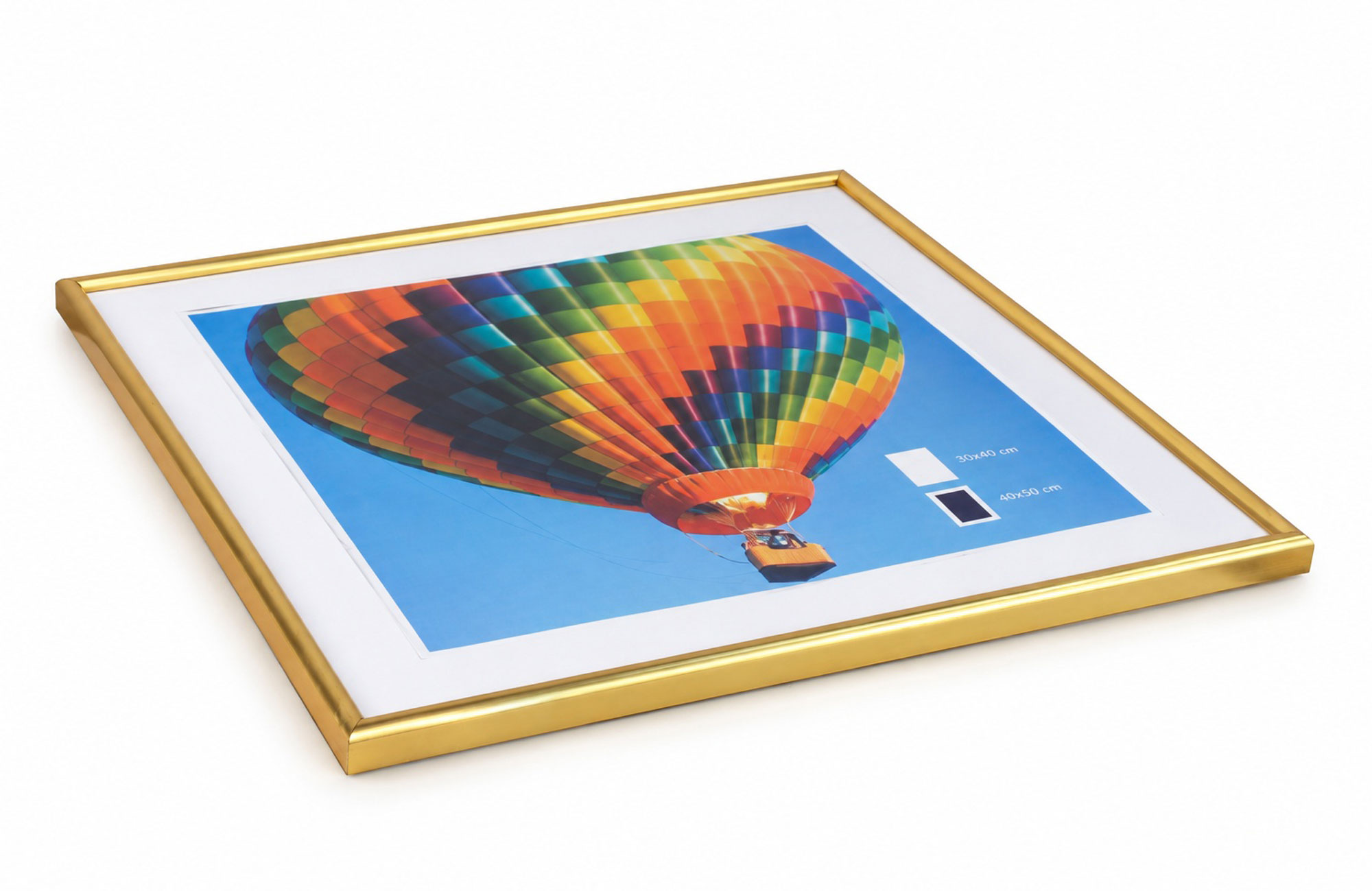 New Lifestyle Kunststoff Bilderrahmen Kunststoffrahmen Bildhalter Bildträger - Farbe: Gold | Format: 50x50