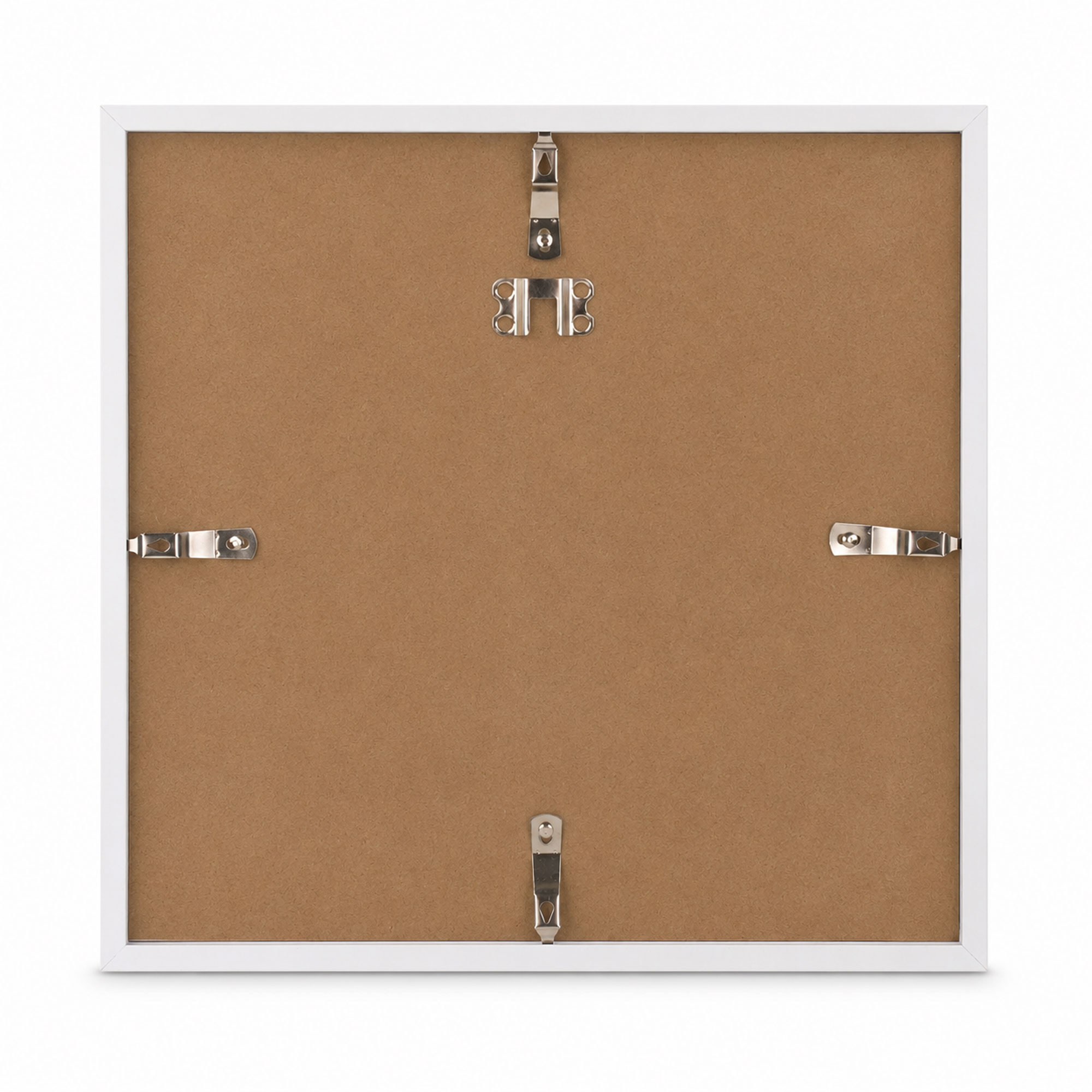 Kunststoff Bilderrahmen Modern Style mit gehärtetem Glas & Passepartout Blockprofil Collage Foto Rahmen Wanddeko für Fotowand - Farbe: Weiß | Format: 30x30 | Pack: 10