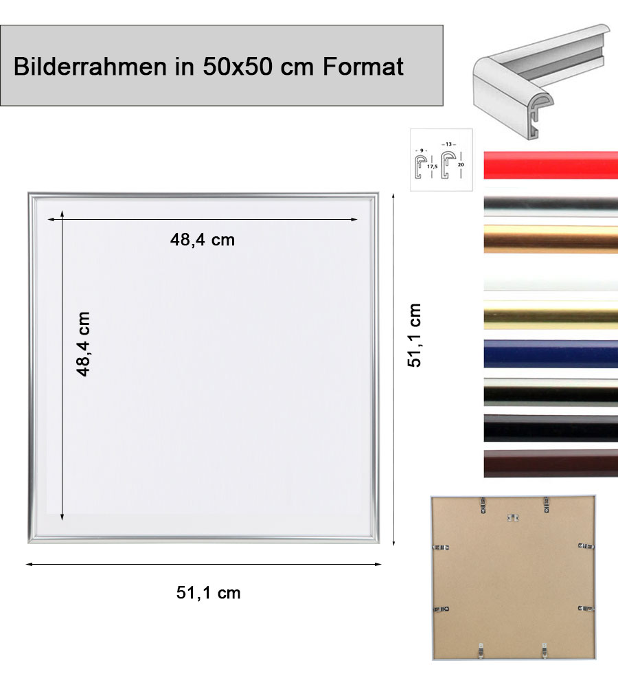 New Lifestyle Set Bilderrahmen Wanddeko Collage Poster Rahmen 2er 3er 5er Pack - Pack: 2er | Farbe: Kupfer | Format: 50x50