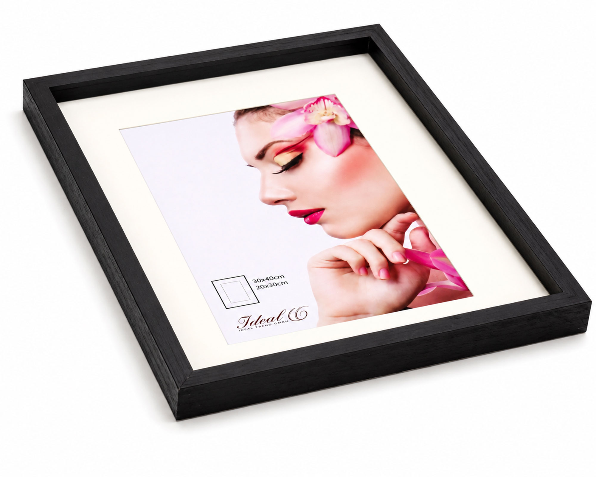 3D Objektrahmen Holz Bilderrahmen Wanddeko Collage Poster Shirt Trikot Rahmen HR - Farbe: Schwarz | Format: 30x40