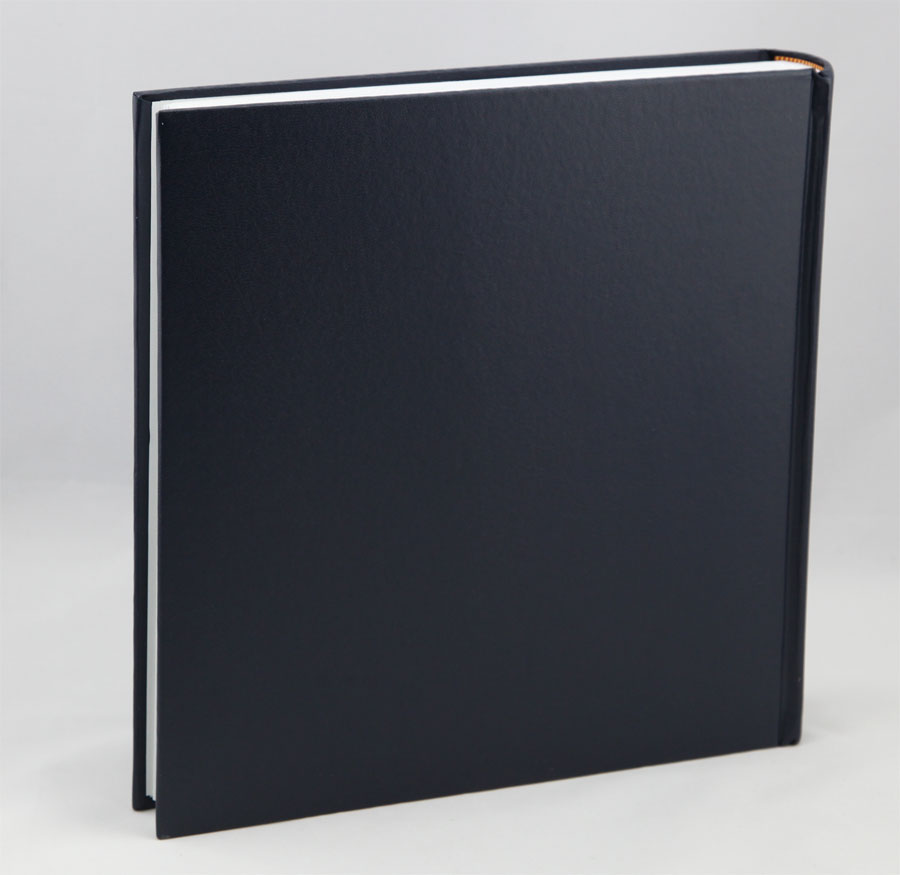 Classic Fotoalbum Tradition 30x30 cm – Jumbo Buchalbum mit 100 weißen Seiten, 50 Blatt, Pergaminschutzblätter, Vinyleinband, Fotobuch - Farbe: Blau