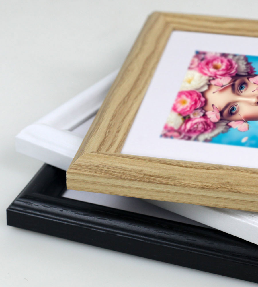 3er 5er Set Holzrahmen mit Kunststoffglas Bilderrahmen MDF Rahmen Collage Wandrahmen Fotorahmen HR-22 -