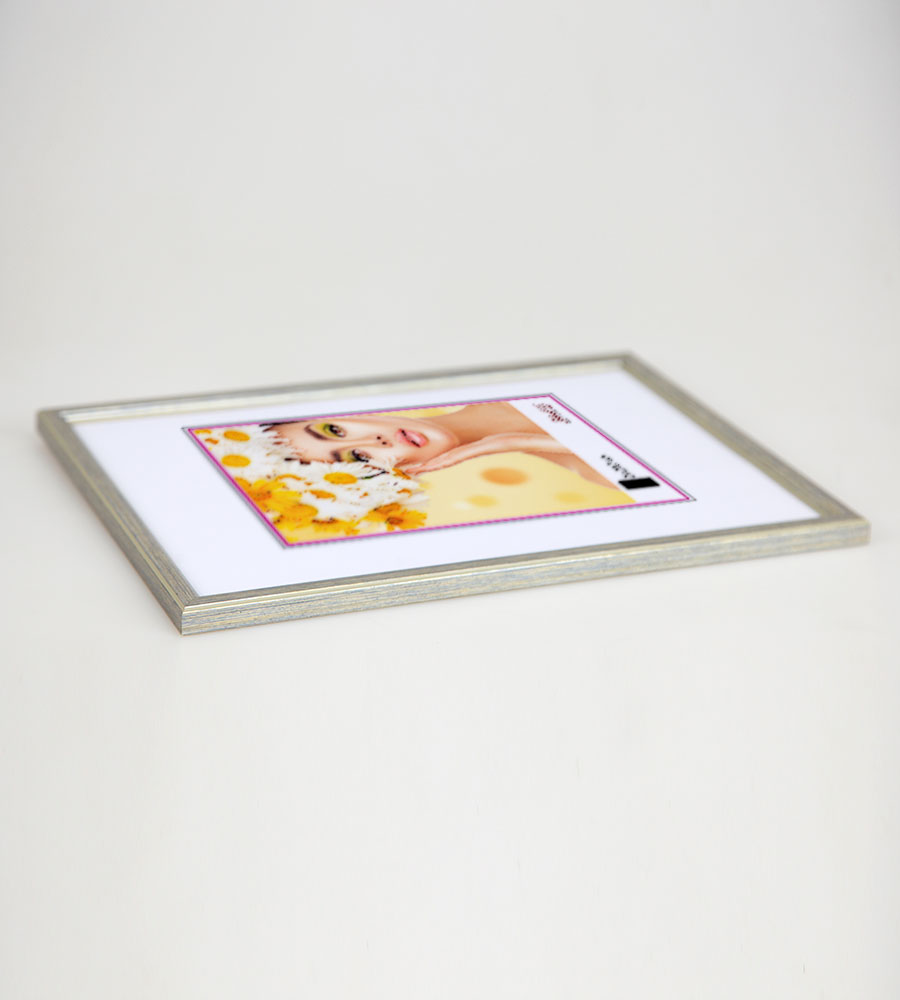 EKO Holz Bilderrahmen Foto Rahmen Holzrahmen Wanddeko Collage Poster S236 - Farbe: Silber | Format: 20x30