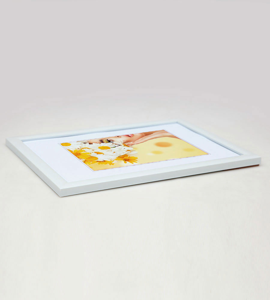 Kunststoffrahmen mit Klarglas Bilderrahmen PS-1 Frame Foto Collage Portraitrahmen Glasscheibe - Farbe: Weiß | Format: 15x20