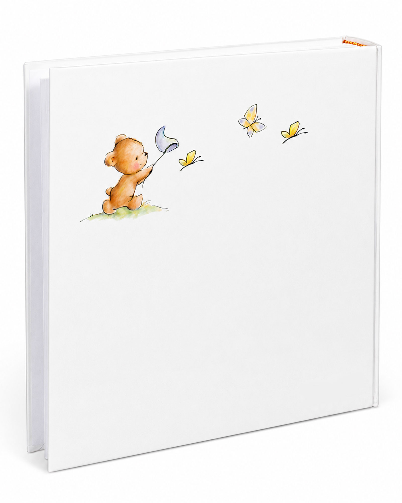 Cat & Bears Fotoalbum 30x30 cm 100 weiße Seiten Baby Kinder Foto Album Fotobuch - Farbe: Teddybär