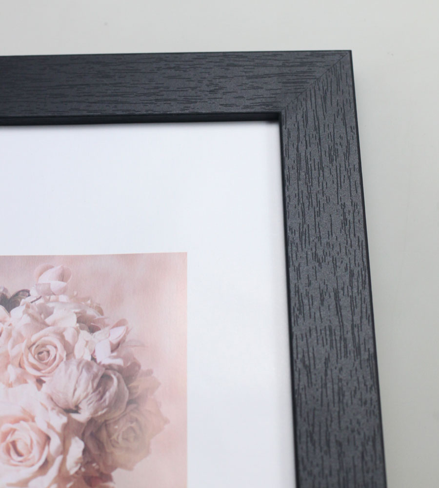 Bilderrahmen Holz Rahmen Plexi Acryl Collage Wanddeko Poster quadratisch S215 - Farbe: Schwarz | Format: 15x20