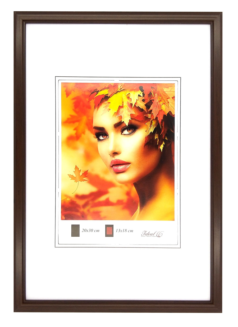 Eco Kunststoff Bilderrahmen Wanddeko Collage Poster Bilder Foto Rahmen - Farbe: Nuss | Format: 40x50
