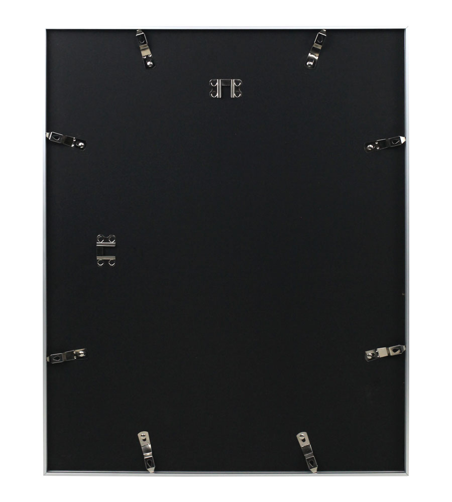 Aluminium Bilderrahmen 3D Rahmen mit Passepartout & gehärtetem Glas Fotorahmen Wandrahmen AL-3 - Farbe: Silber | Format: 40x50