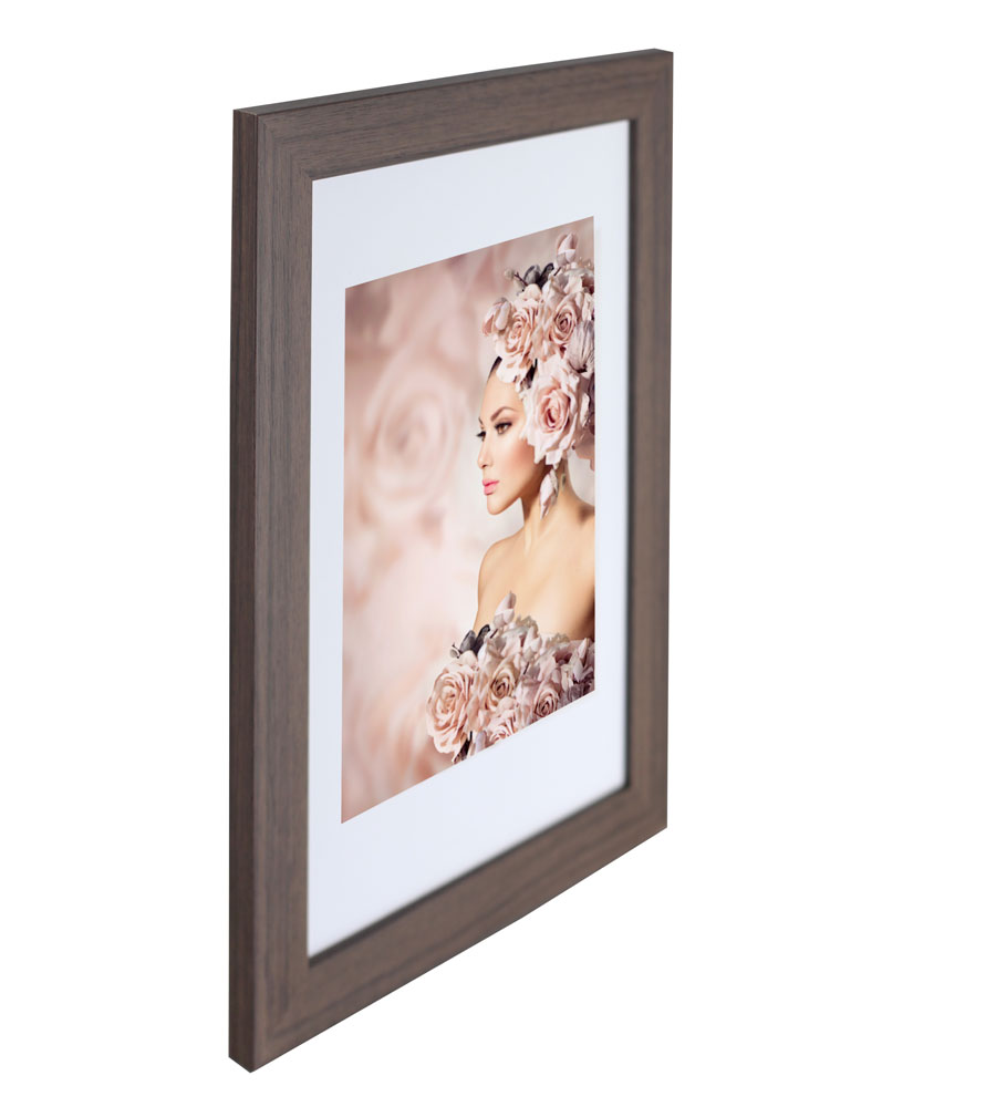 Bilderrahmen Holz Rahmen Plexi Acryl Collage Wanddeko Poster quadratisch S215 - Farbe: Eiche | Format: 20x20