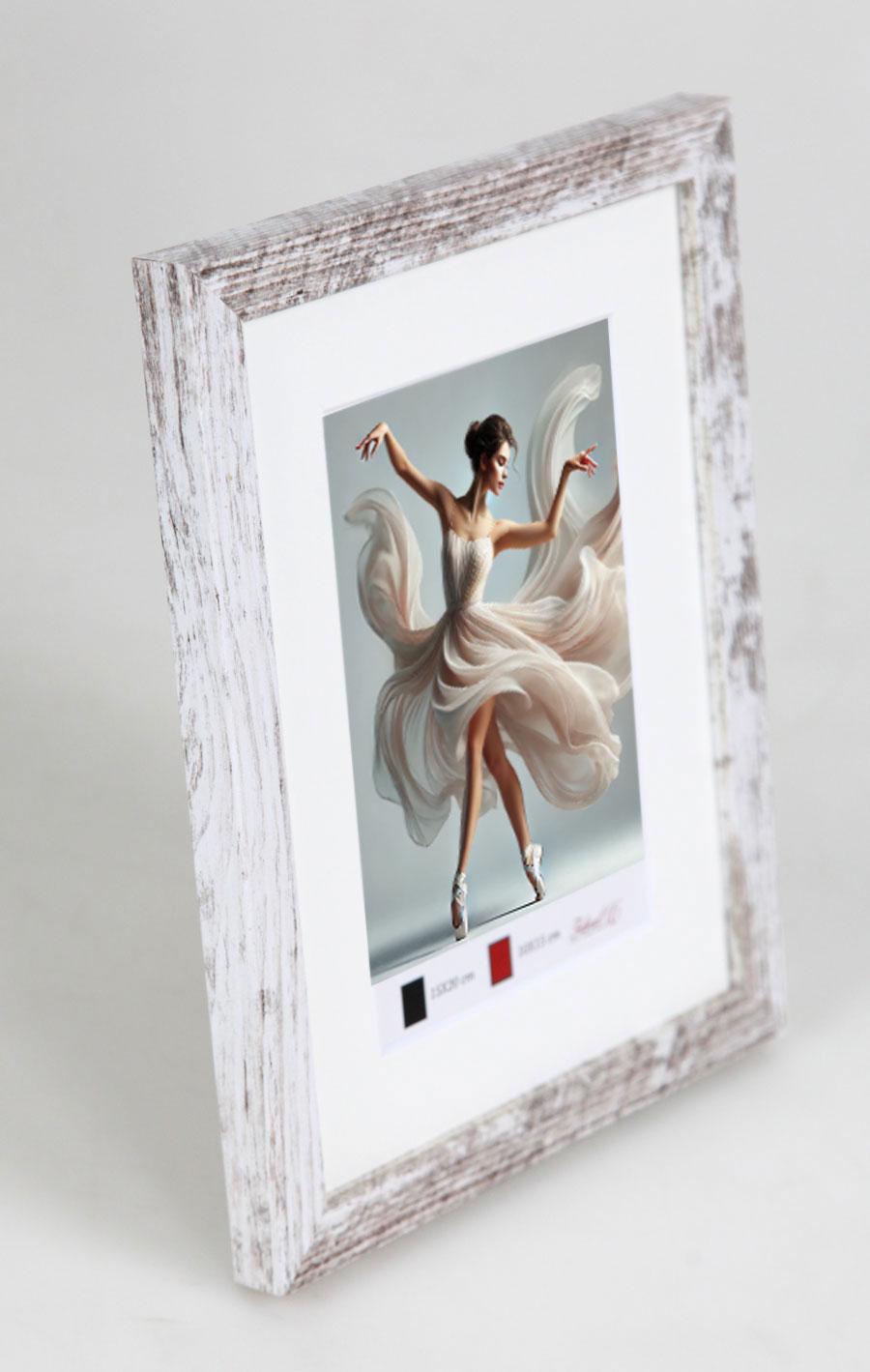 Holzbilderrahmen mit Passepartout Elegantes Design Foto Rahmen Collage Wanddeko HR-5 Poster -