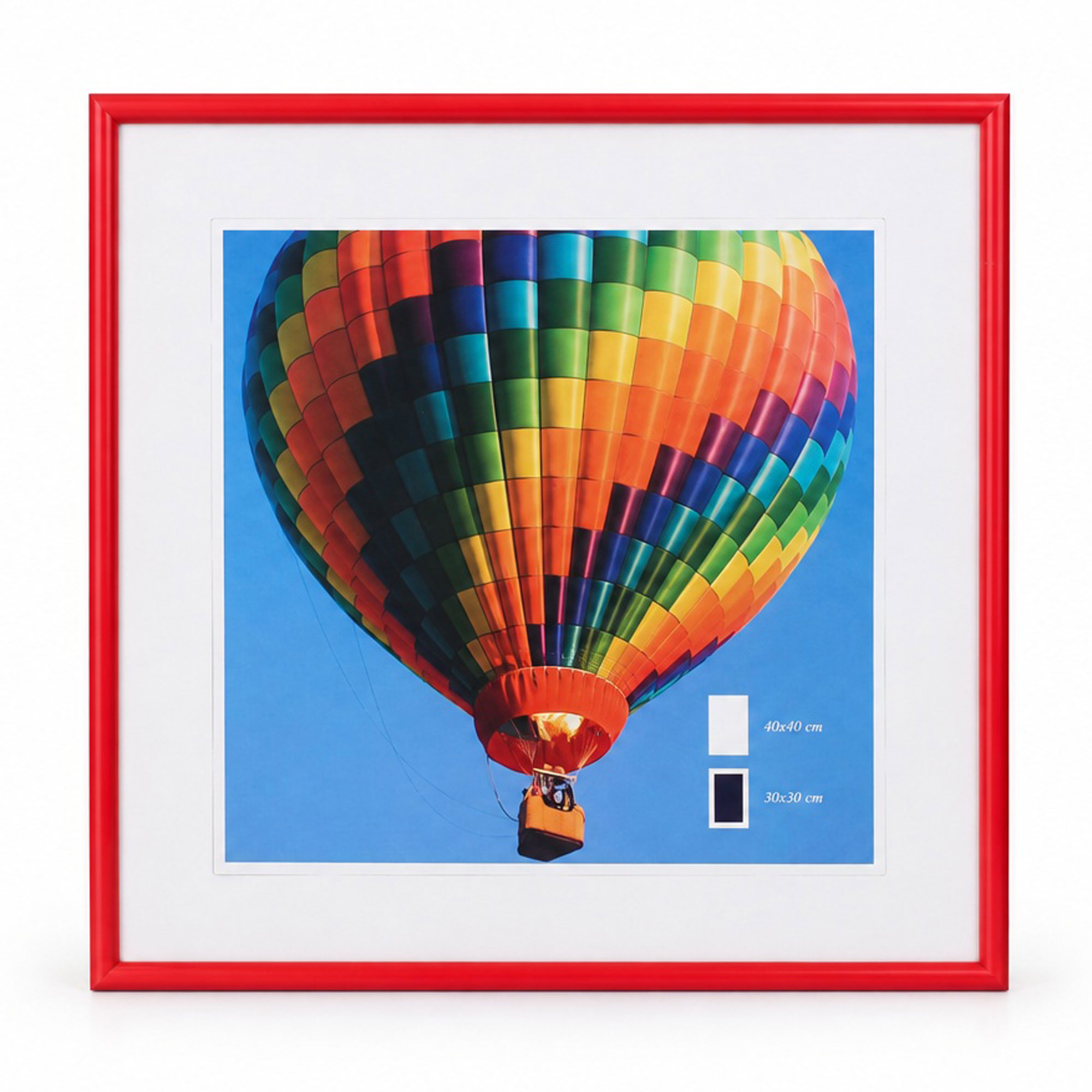 New Lifestyle Kunststoff Bilderrahmen Kunststoffrahmen Bildhalter Bildträger - Farbe: Rot | Format: 40x40