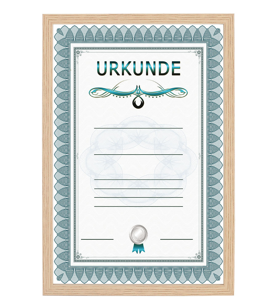 Holz Dokument Bilderrahmen Urkunde Diplom Foto Rahmen Plexi S111 Poster -