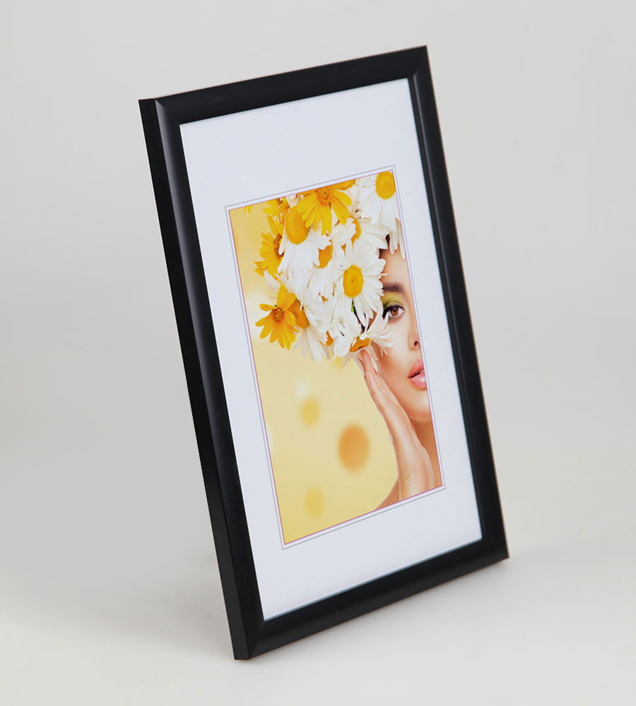 Kunststoffrahmen mit Klarglas Bilderrahmen PS-1 Frame Foto Collage Portraitrahmen Glasscheibe - Farbe: Schwarz | Format: 30x30