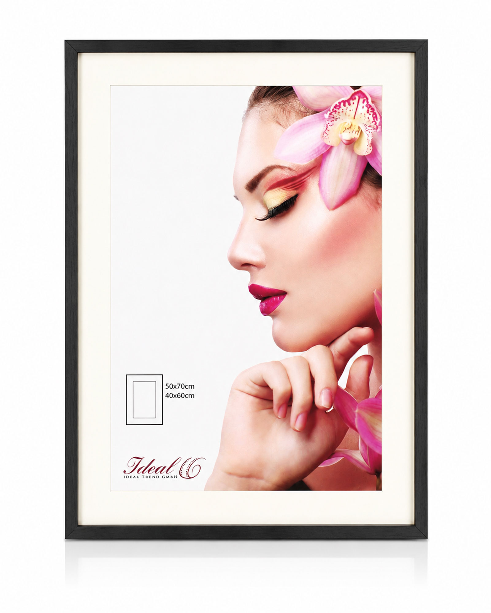 3D Objektrahmen Holz Bilderrahmen Wanddeko Collage Poster Shirt Trikot Rahmen HR - Farbe: Schwarz | Format: 50x70