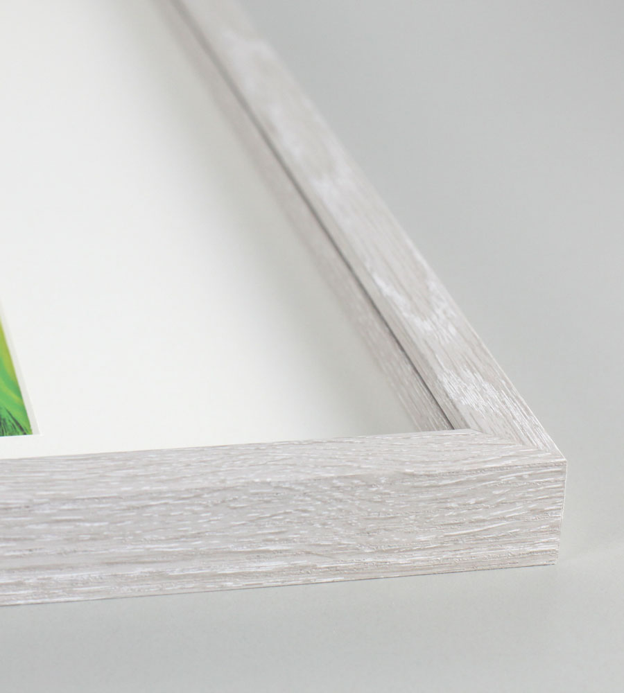 3D Objektrahmen Bilderrahmen mit Passepartout & gehärtetem Glas Holz MDF Rahmen Foto Poster - Farbe: Grau | Format: 50x50