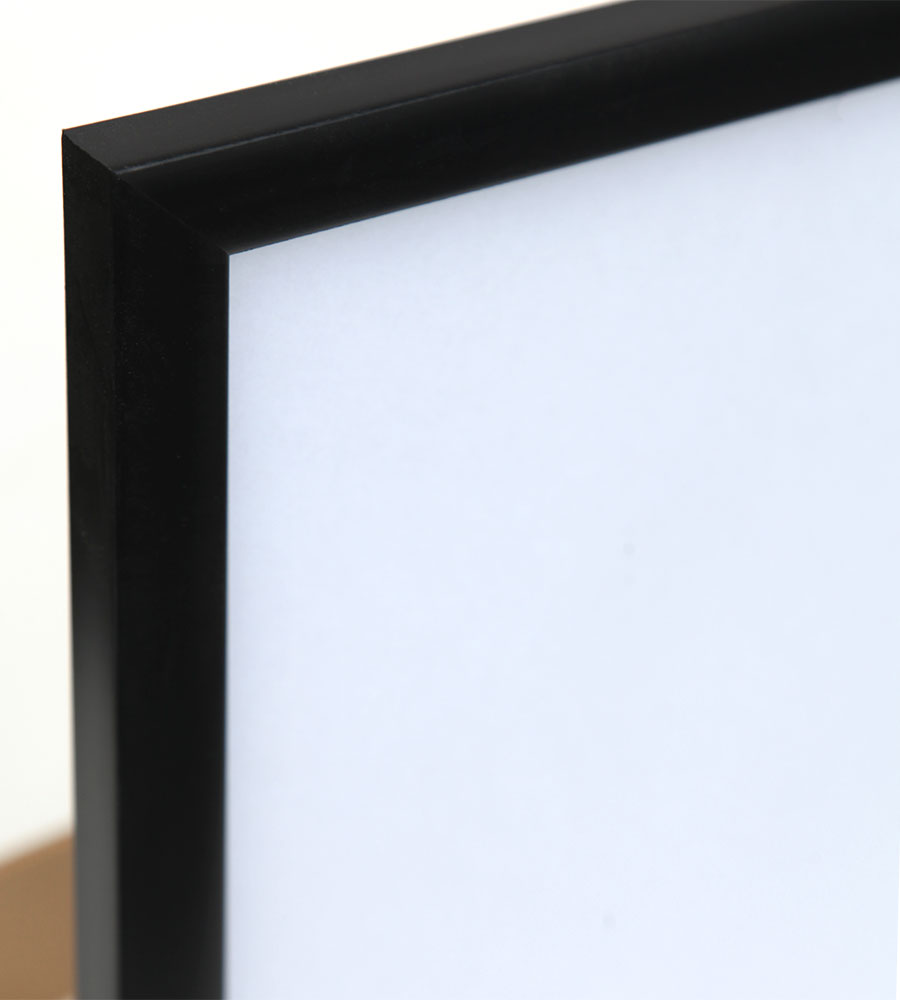 Kunststoffrahmen mit Klarglas Bilderrahmen PS-1 Frame Foto Collage Portraitrahmen Glasscheibe - Farbe: Schwarz | Format: 21x29,7 DIN A4