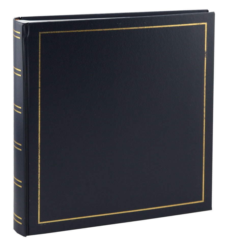 Classic Fotoalbum Tradition 30x30 cm – Jumbo Buchalbum mit 100 weißen Seiten, 50 Blatt, Pergaminschutzblätter, Vinyleinband, Fotobuch - Farbe: Blau