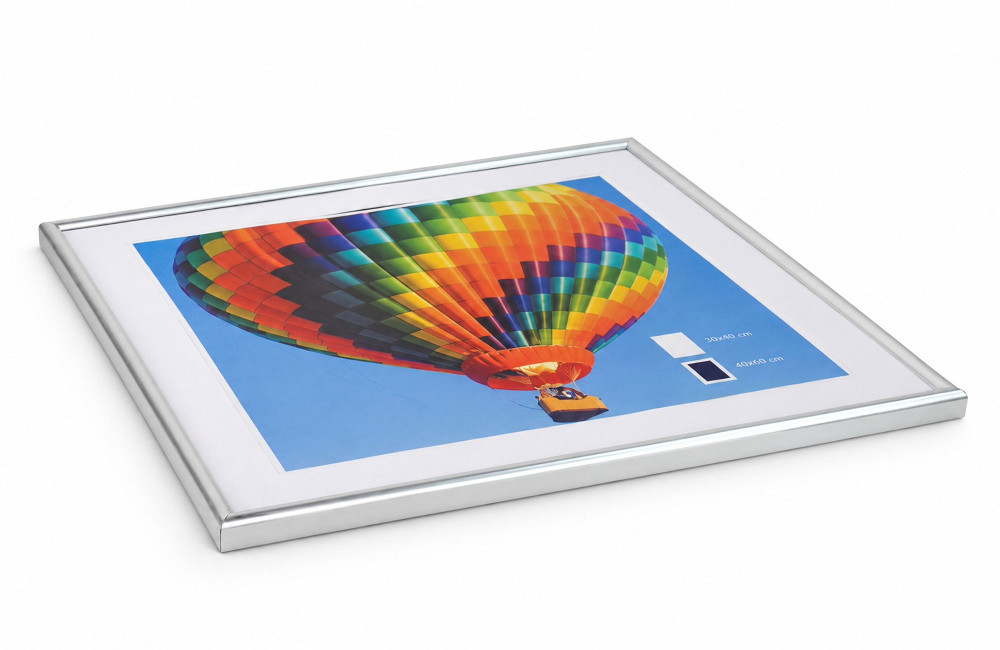New Lifestyle Kunststoff Bilderrahmen Kunststoffrahmen Bildhalter Bildträger - Farbe: Silber | Format: 50x50